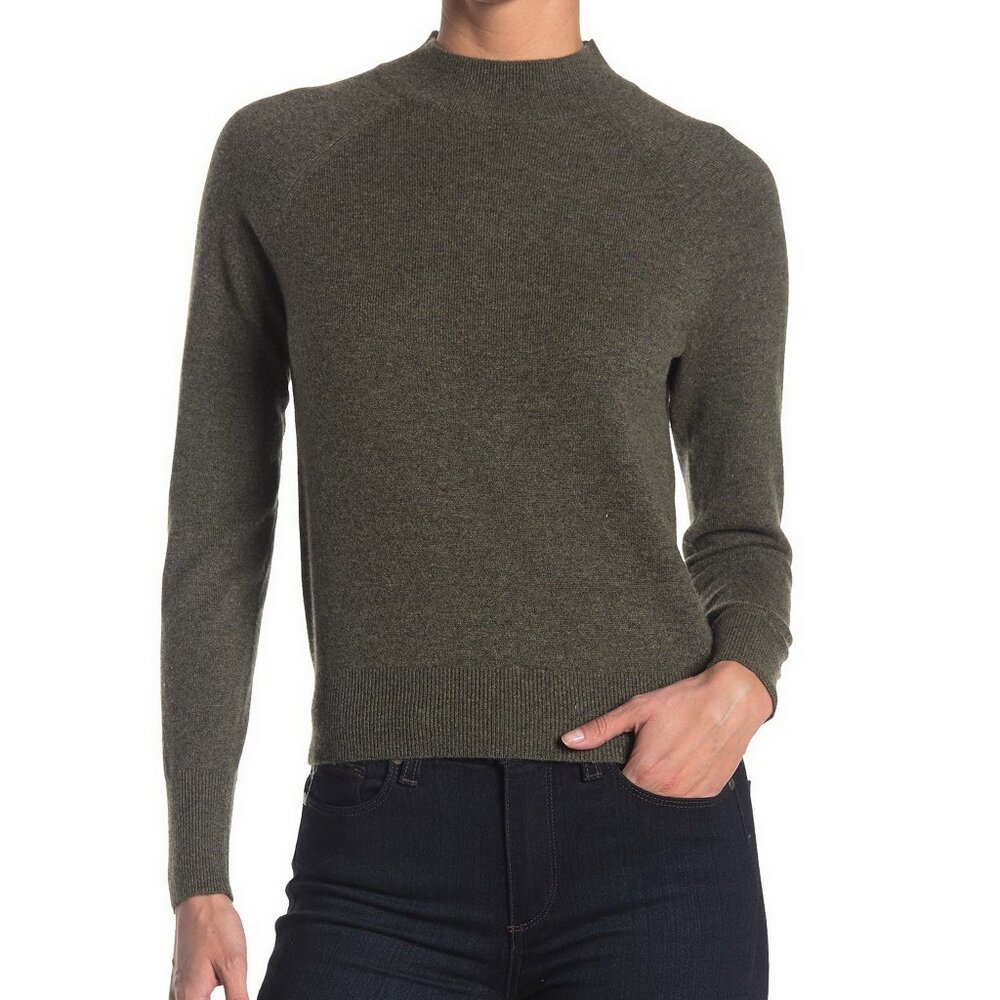 NEW EVERLANE Medium The Cashmere Sweater Mock Neck Long raglan sleeves